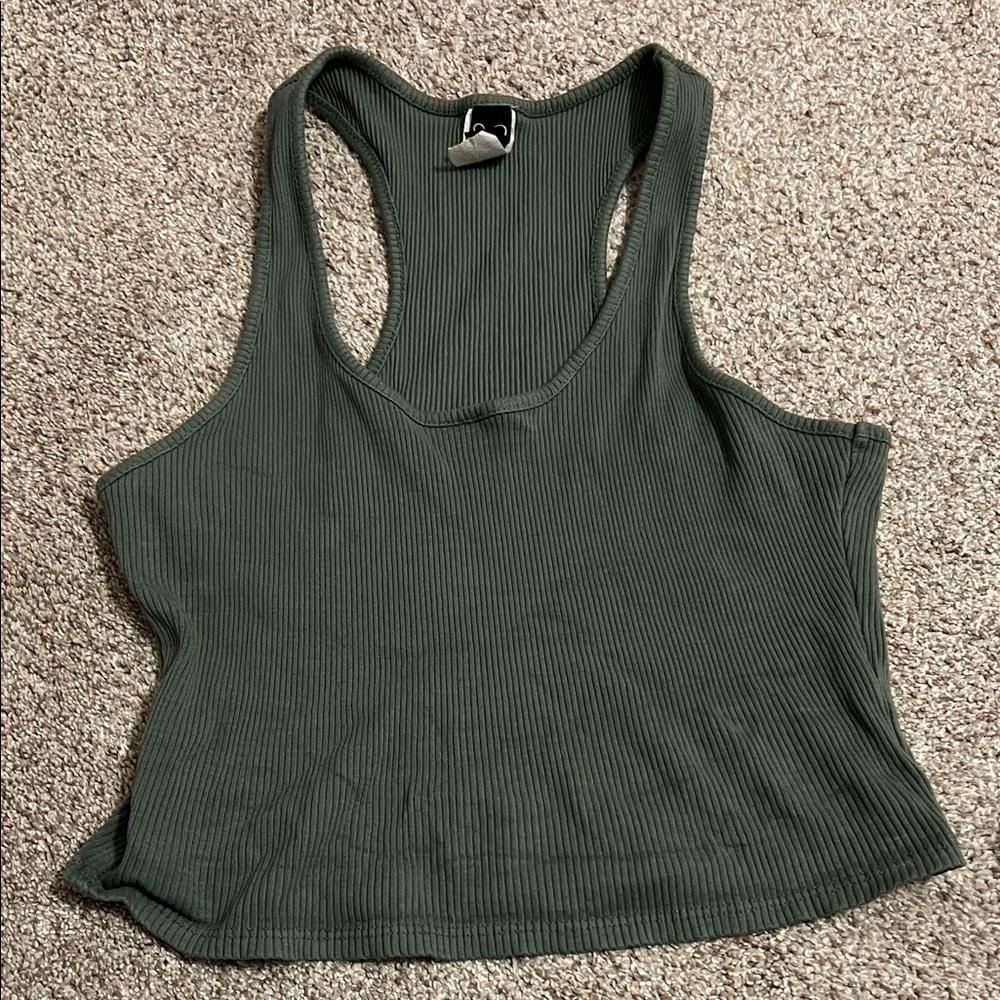 Windsor Olive Ribbed Tank Top